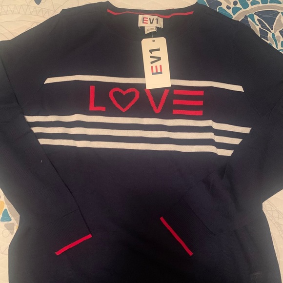 Navy Blue casual sweater - Picture 2 of 4